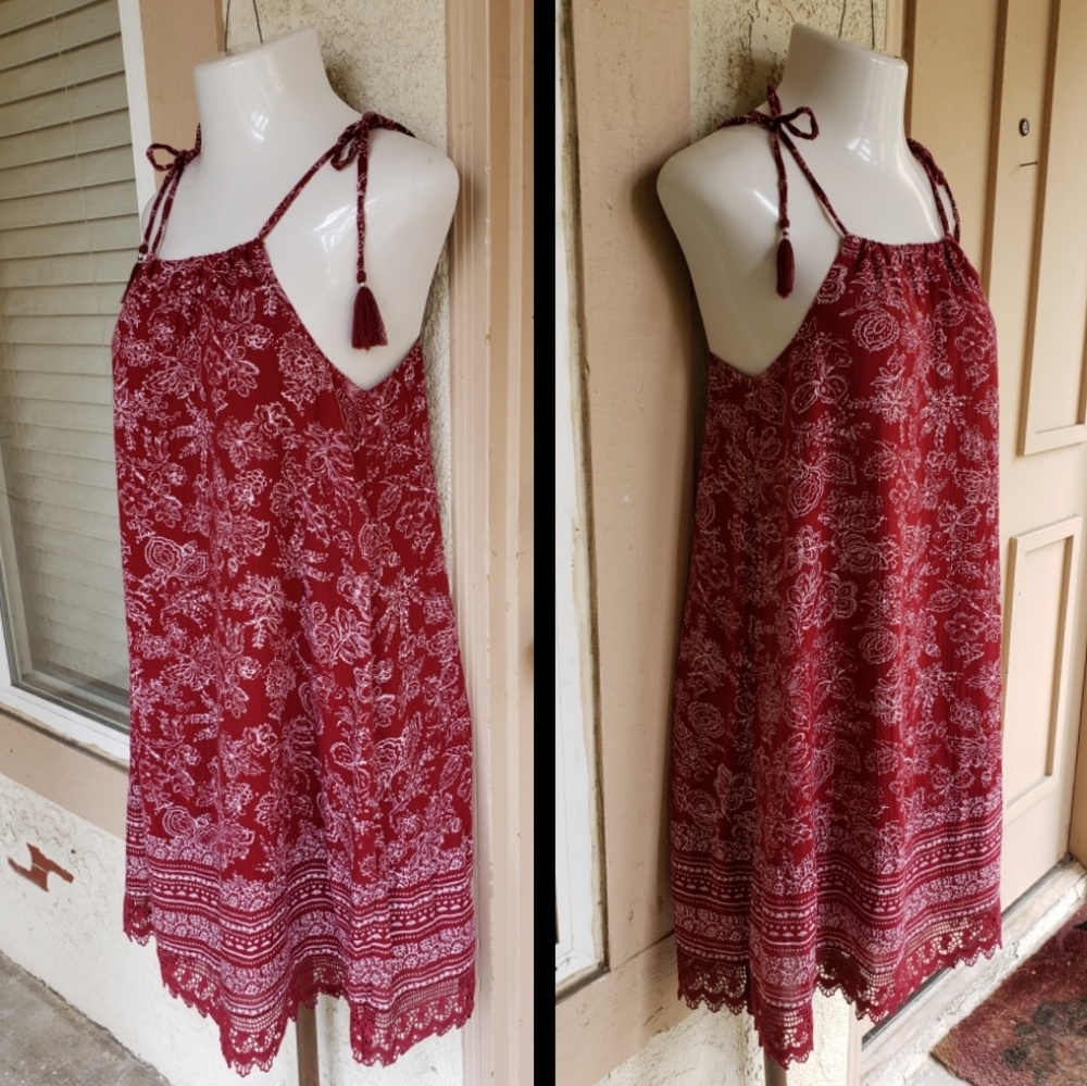 New OLD NAVY spaghetti strap boho dress SMALL - Picture 3 of 8